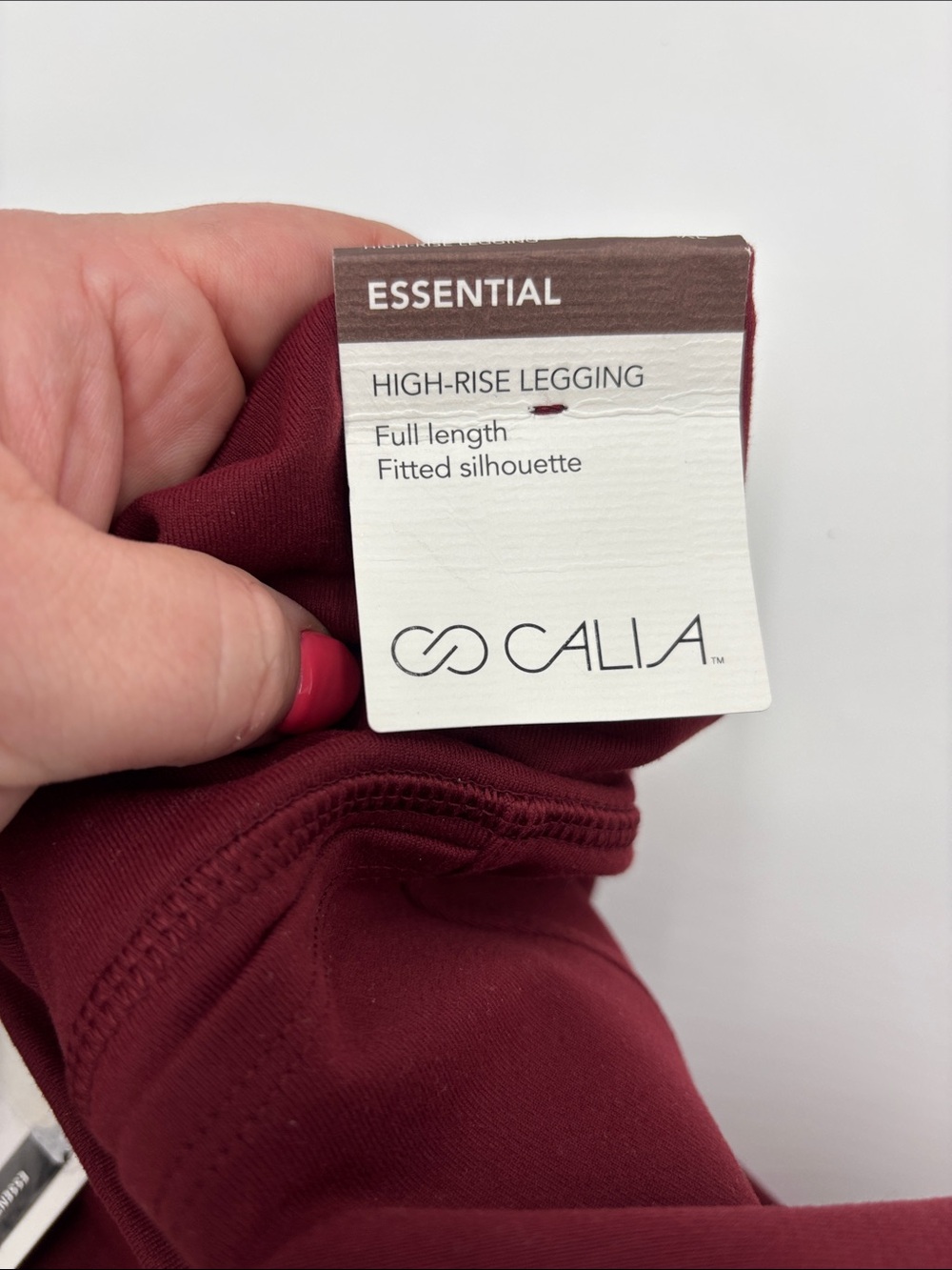 CALIA Essential Full Length Leggings in Deep Merlot - Picture 7 of 7